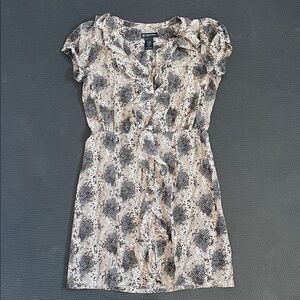 INC Sz 8 100% Silk Snakeskin Patterned Dress